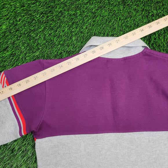 Vintage 90s MOD Blank Sweatshirt XS/S 19x23 Gray Colorblock - Picture 3 of 10